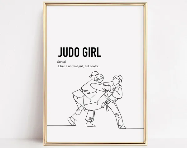 Judo Poster, Teen Room Decor Wall Art Print