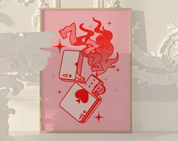 Lucky 7 Print, Trendy Apartment Decor