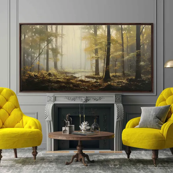 Foggy Forest Floor Art Print, Nature Lover Decor