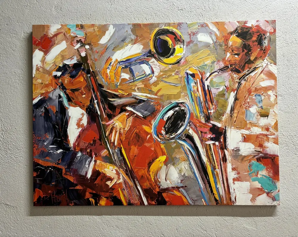 Saxophone Jazz Abstract Art Print