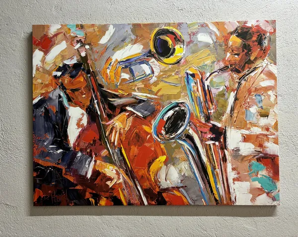 Saxophone Jazz Abstract Art Print