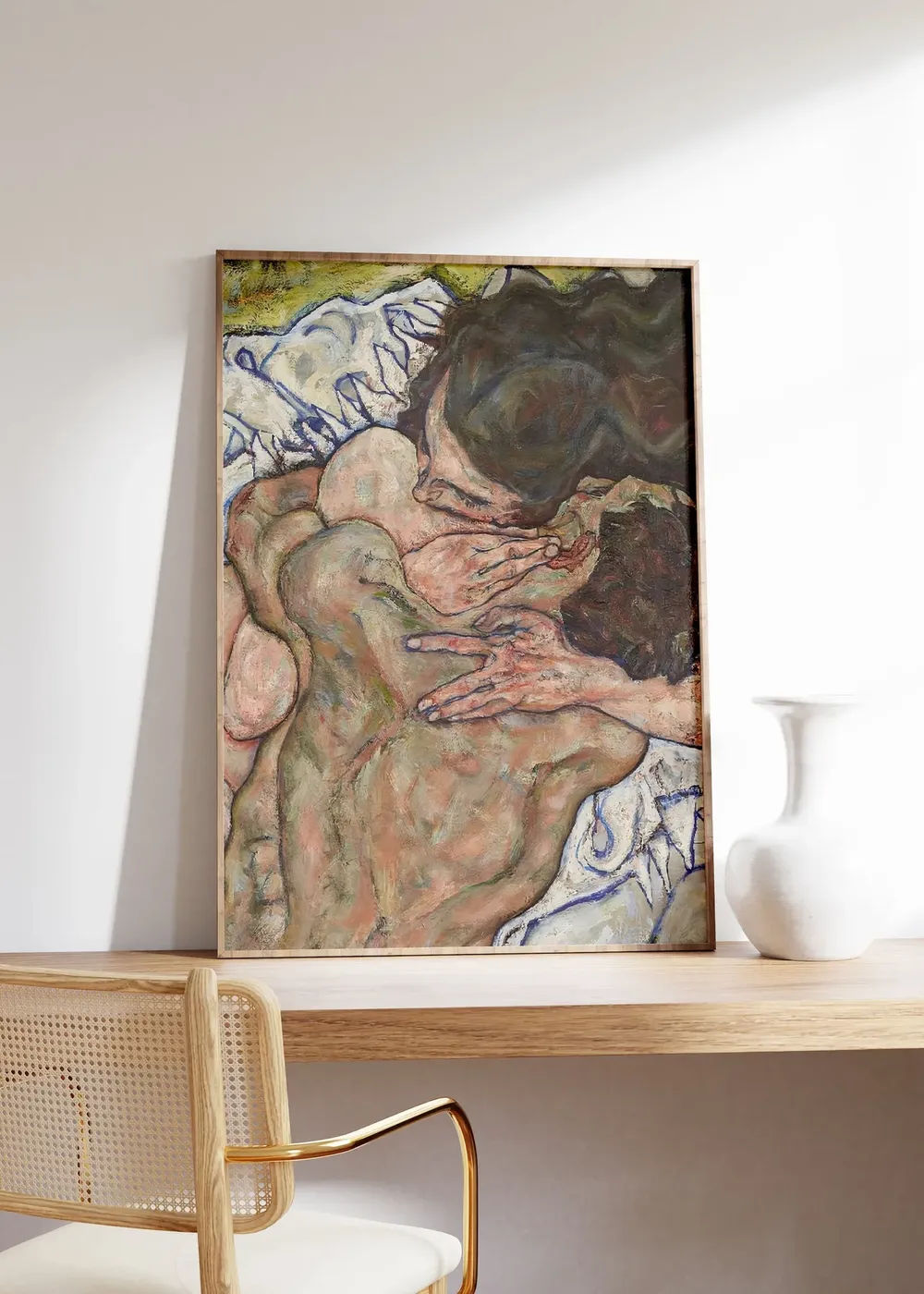 Egon Schiele's The Embrace, Vintage Poster Print - Image 4