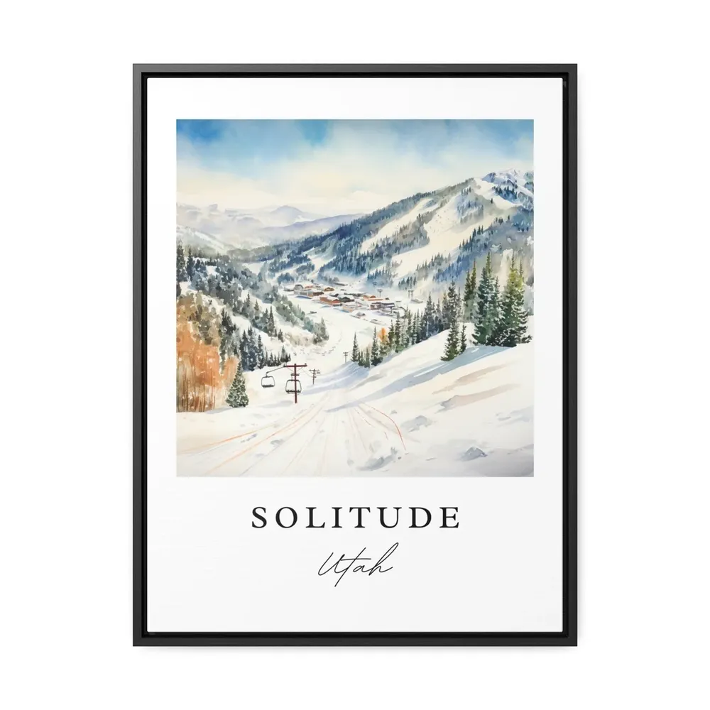 Solitude Utah Travel Poster, Custom Text Art Print - Image 2