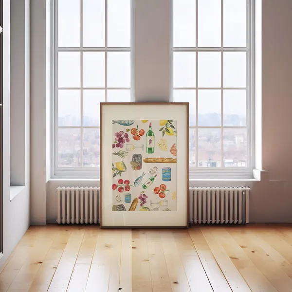 Trendy Girl Dinner Retro Kitchen Art Print