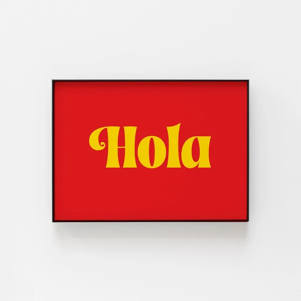 Hola Gallery Wall Art Print, Spain Quote Poster