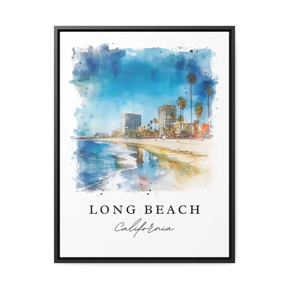Long Beach Los Angeles Custom Text Travel Poster - Image 2