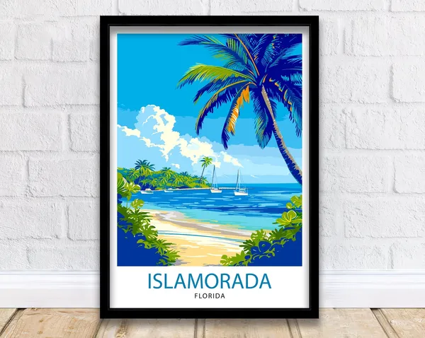Islamorada Florida Travel Poster, Village of Islands