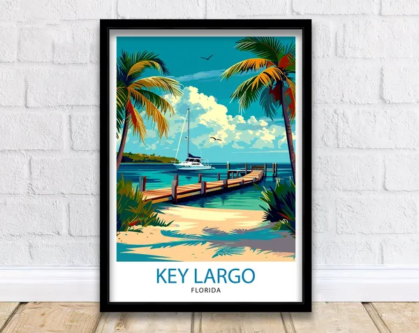 Key Largo Florida Art Print, Gateway To The Keys