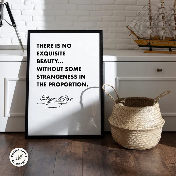 Edgar Allan Poe Quote, Literature Wall Art Print