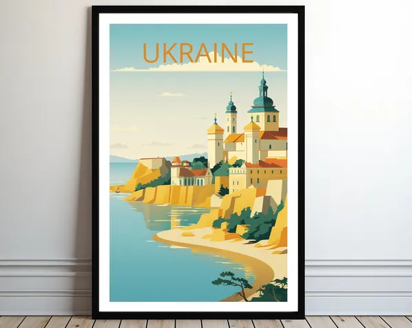 Ukraine Travel Poster, Europe Place Print