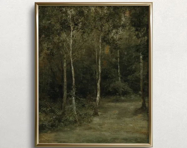 Moody Forest Landscape, Oregon Wall Art Print