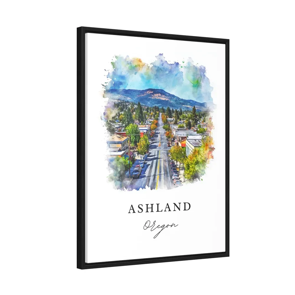 Ashland, Oregon Travel Poster, Custom Text - Image 2