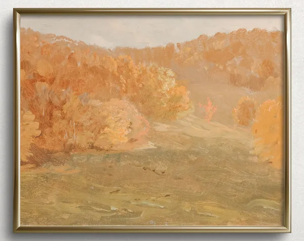 Autumn Hike Fall Painting, Seasonal Art Print