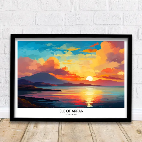 Isle Of Arran Scotland Travel Poster, Arran Decor