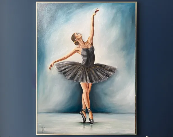 Ballet Dancer Oil Painting, Ballet Wall Art Print