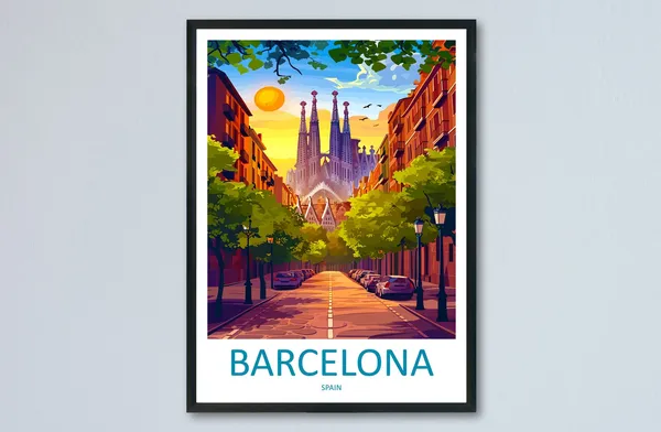 Barcelona Home Dcor Gift Art Lovers Poster