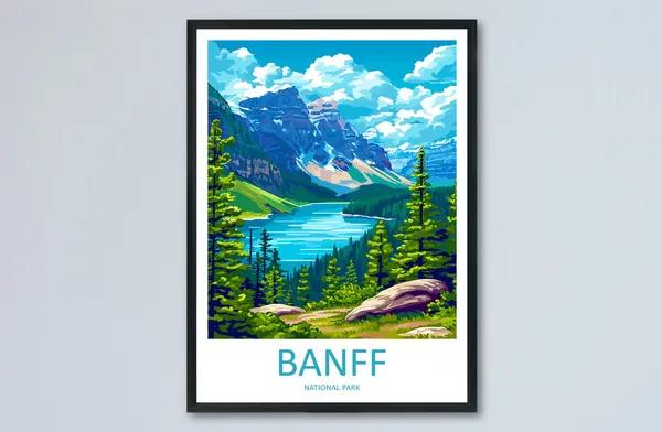 Banff National Park Home Decor Travel Poster