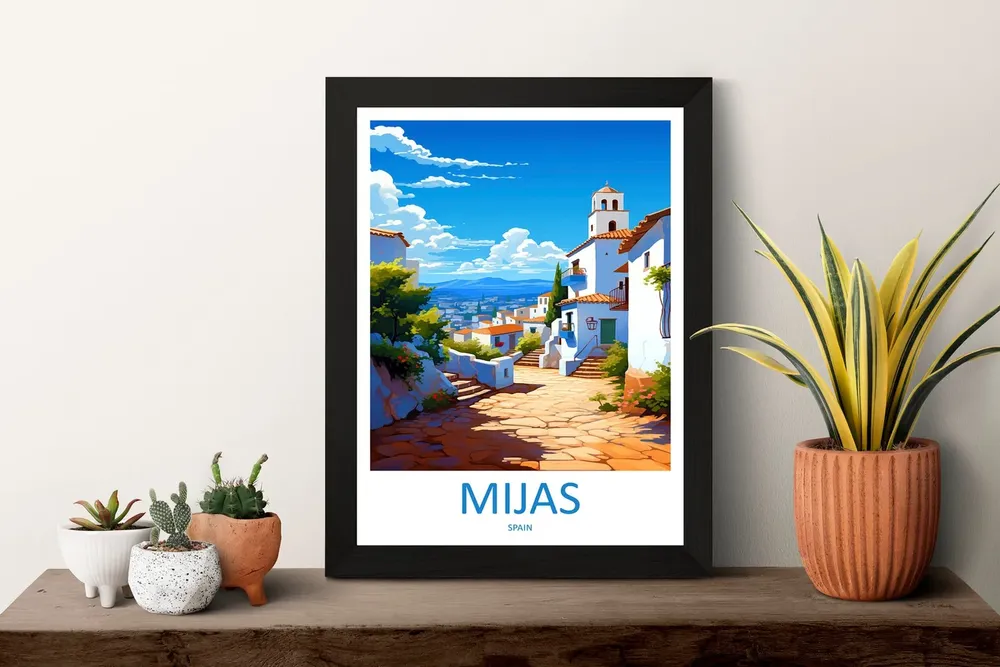 Mijas Travel Poster, Spain Place Print - Image 3
