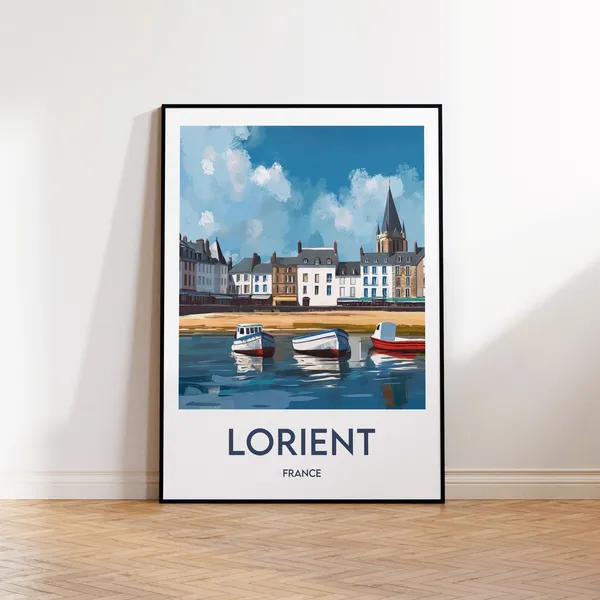 Lorient Retro Travel Poster, Brittany France