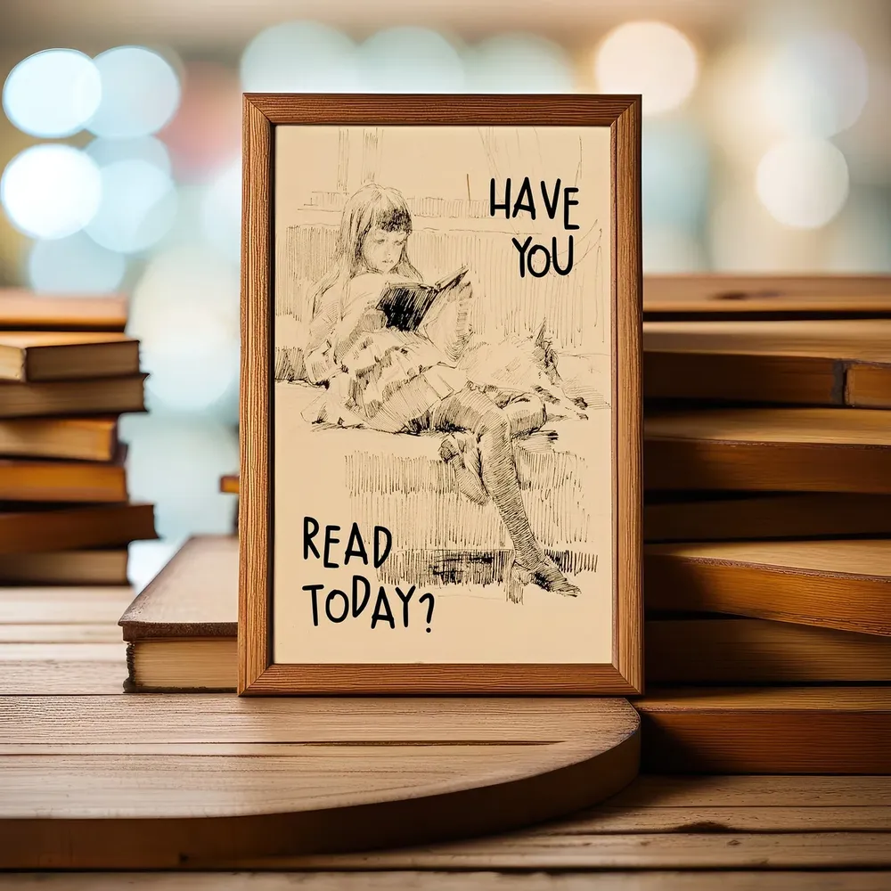 Vintage Book Art Print, Book Lovers Club - Image 3