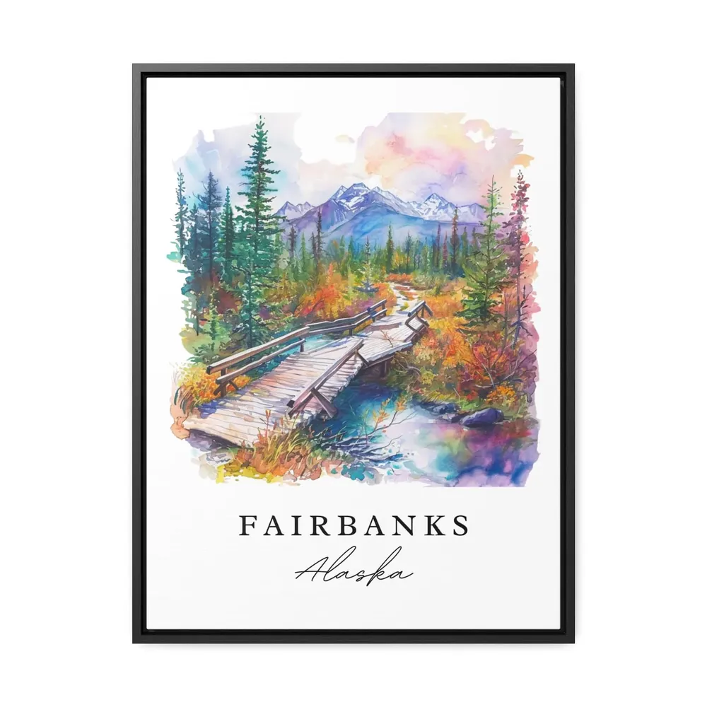 Fairbanks Alaska Travel Poster, Custom Text Print - Image 3
