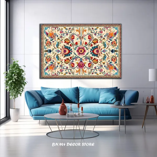 Turkish Pattern Art Print, Anatolian Tile Design