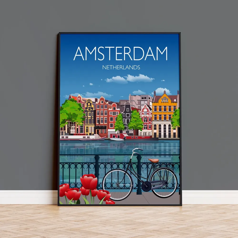 Amsterdam Art Lovers Gift Travel Poster