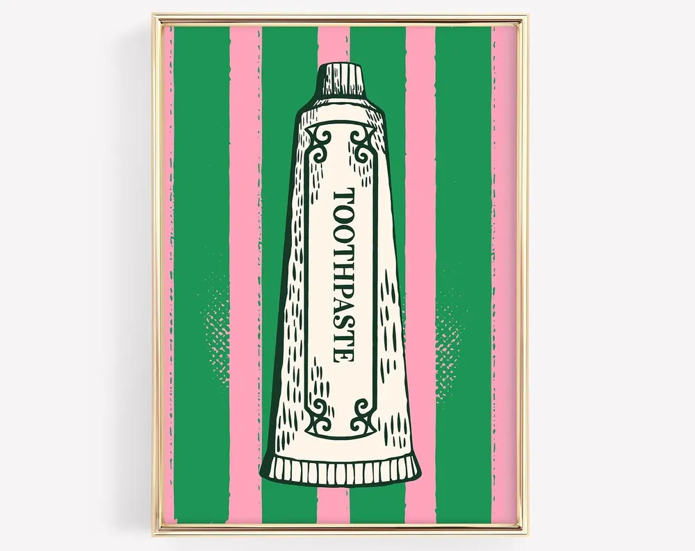 Bathroom Wall Art, Vintage Dental Art Print