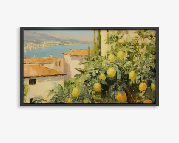Italian Lemon Art Print, Mediterranean Kitchen Decor
