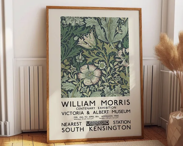 William Morris Exhibition Poster, London 1934 Travel Poster