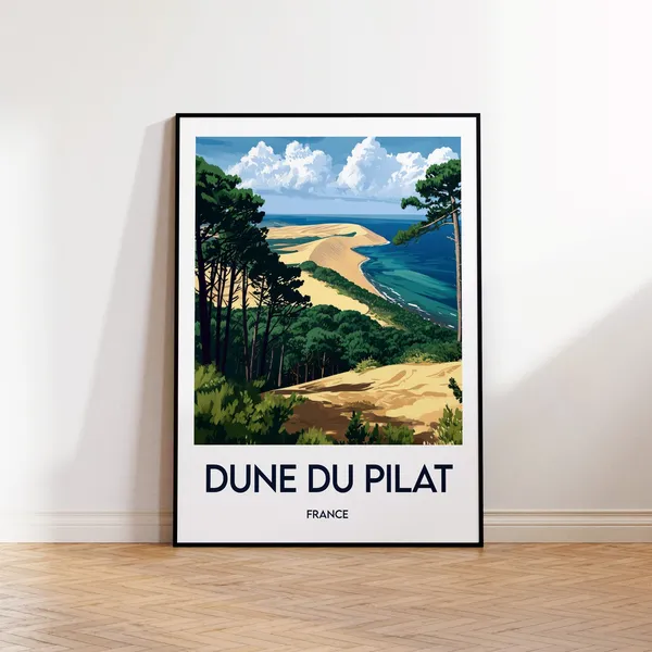 La Dune Du Pilat Vintage Travel Poster, France