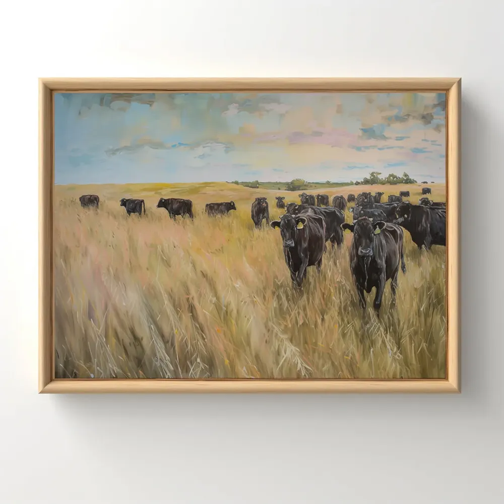 Gippsland Cattle Painting, Australian Farm Art Print