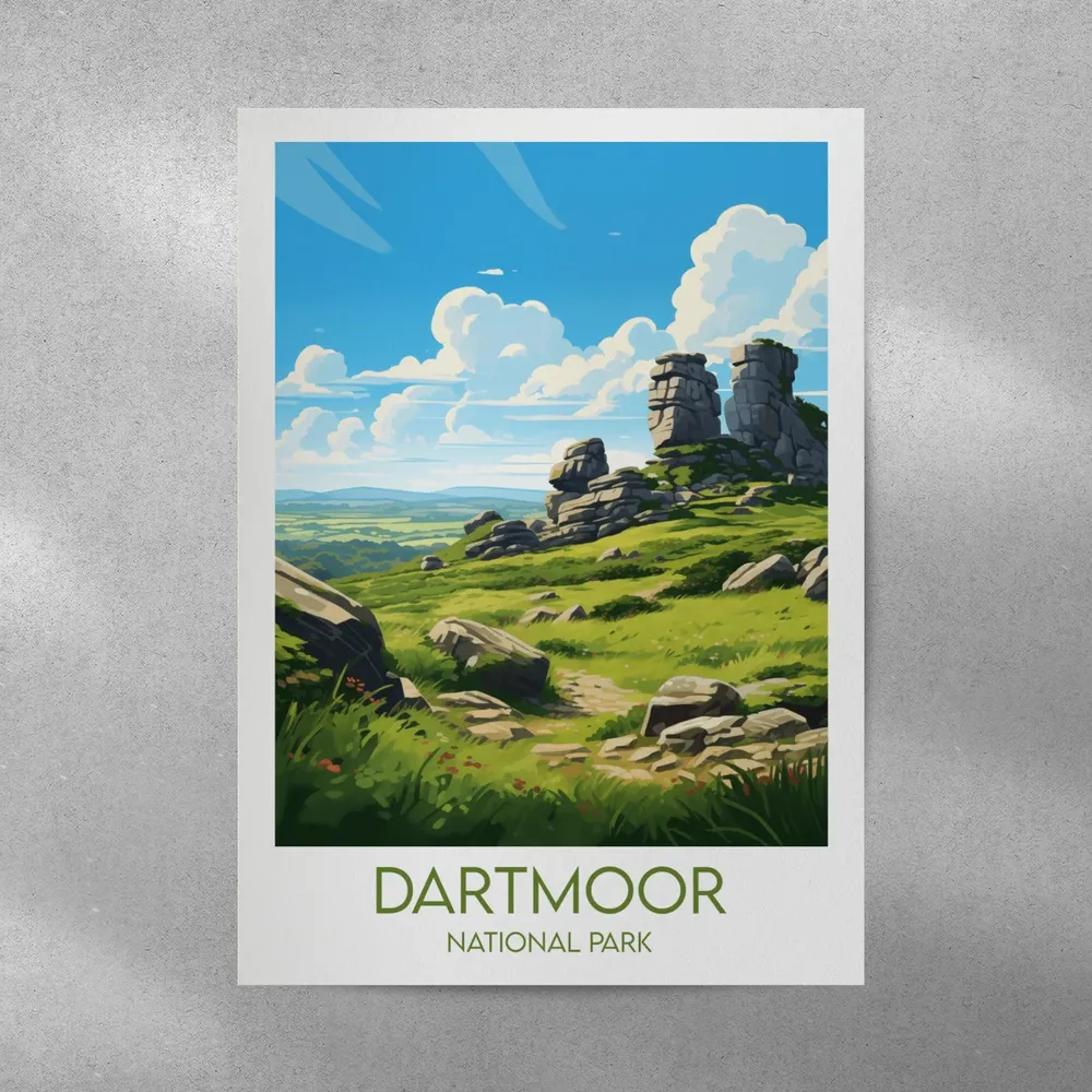 Dartmoor National Park Custom Travel Poster, UK - Image 4