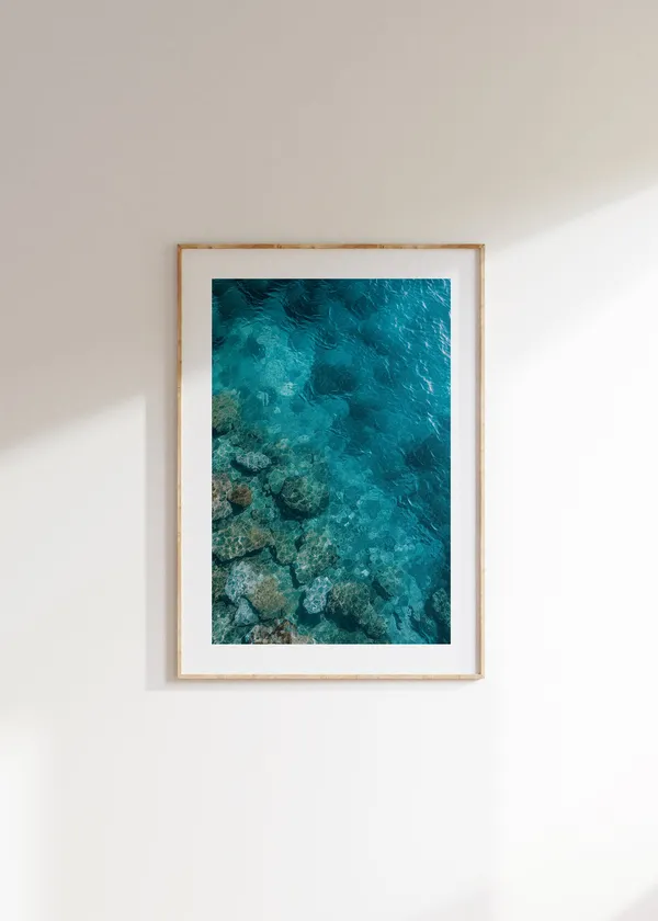 Coral Reef Wonders Poster, Minimalist Nautical Decor