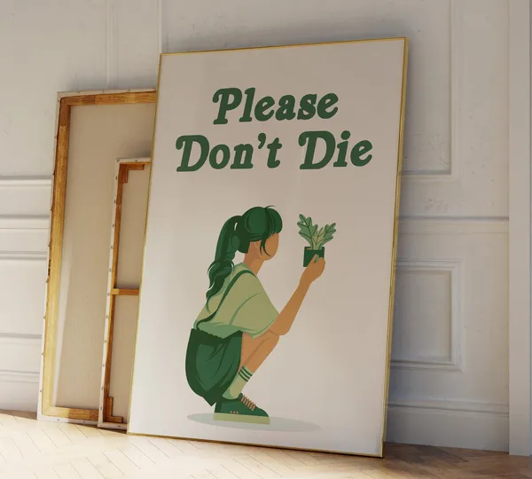 Plant Lady Botanical Boho Quote Art Print
