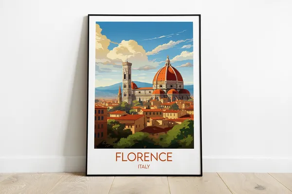 Florence Travel Poster, Italy Custom Personalised