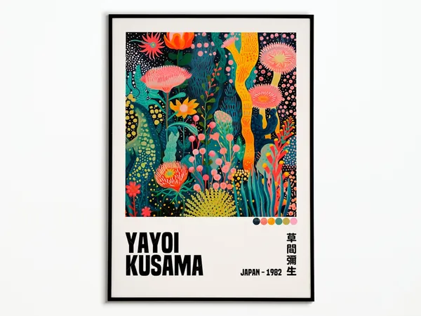 Yayoi Kusama Exhibition Poster, Artist Poster Art