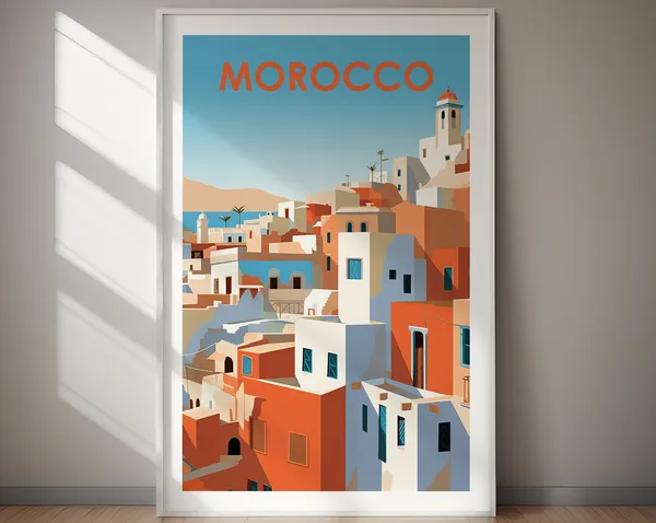 Morocco Travel Poster Art Print, World Culture