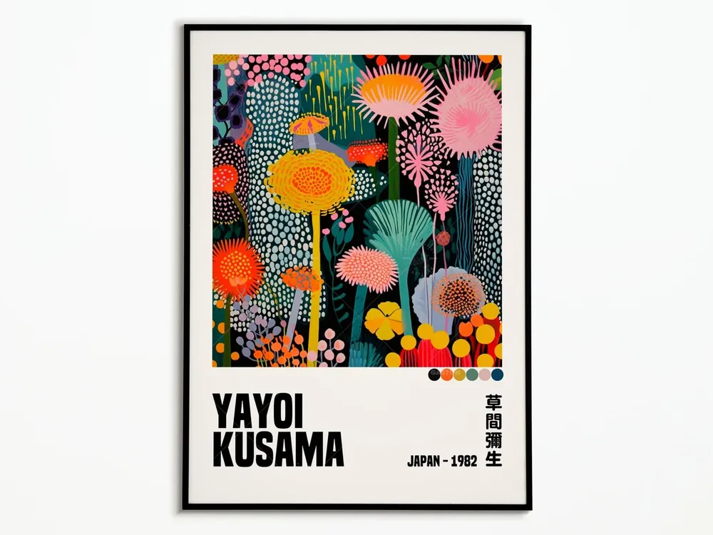 Yayoi Kusama Exhibition Wall Art Print