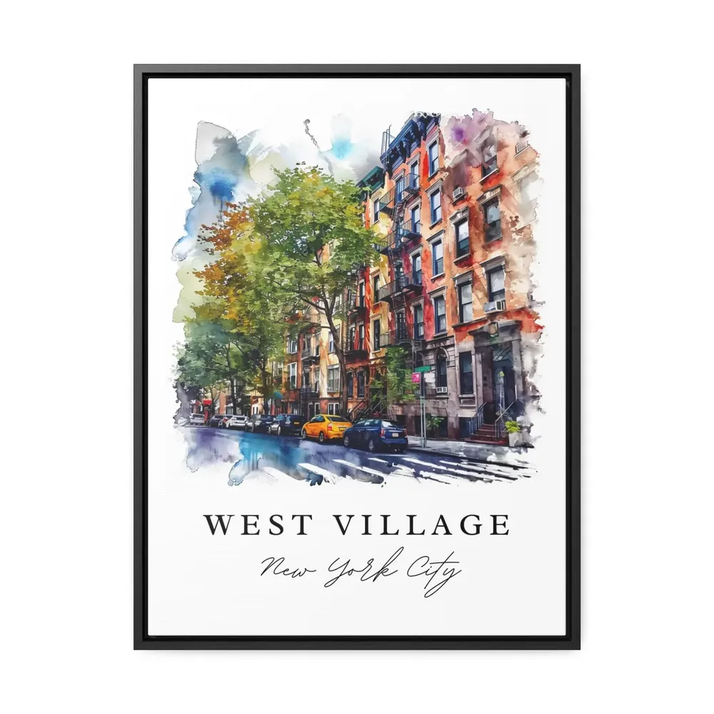West Village NYC Watercolor Travel Art Print - Image 2