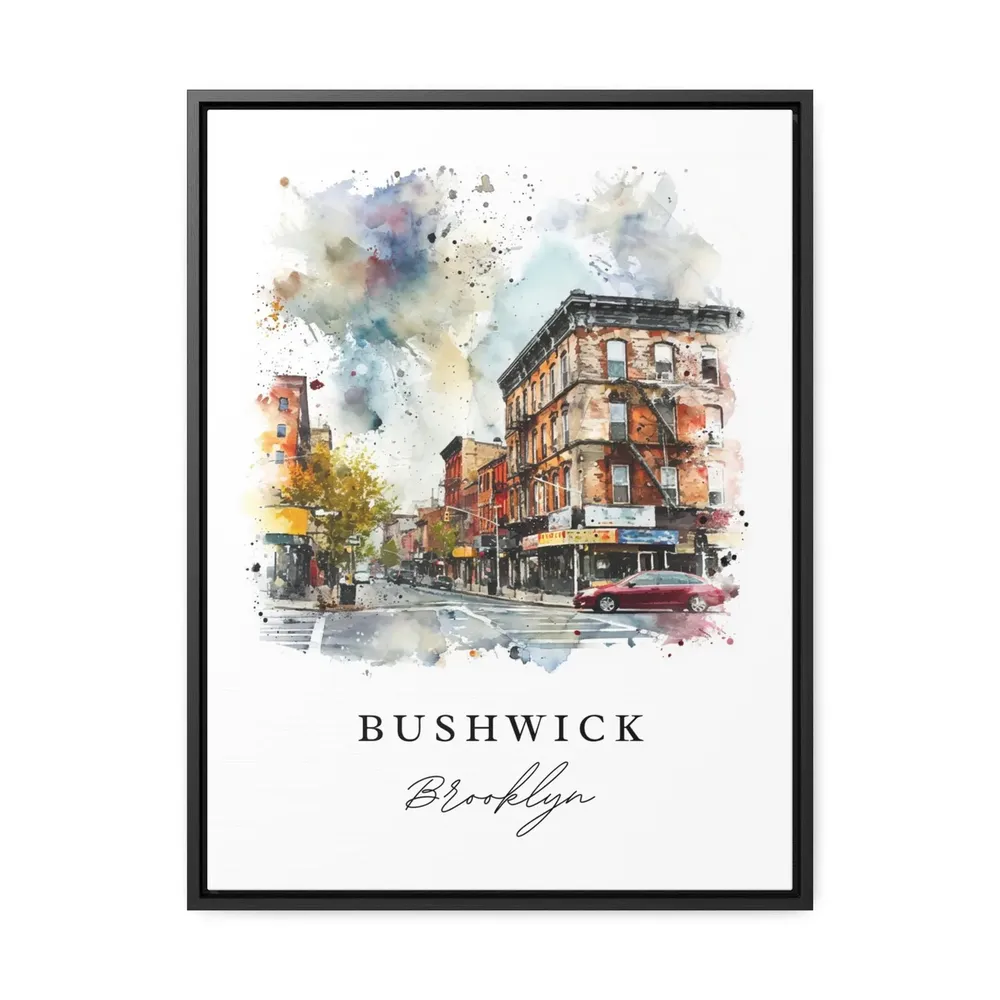 Bushwick Brooklyn Art Print, Custom Text Travel Poster - Image 2