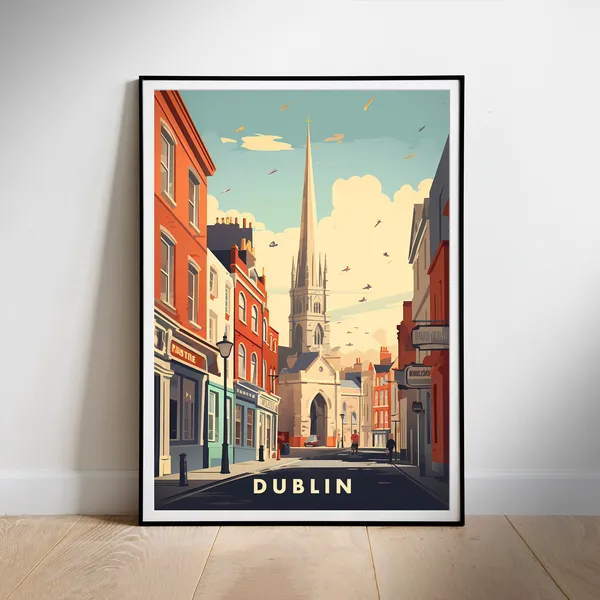 Dublin Travel Poster, Ireland Art Print