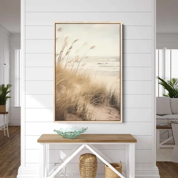 Sea Oats in Wind, Beach House Coastal Art Print