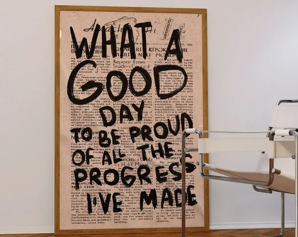 70s Typography Print, What A Good Day Retro Poster