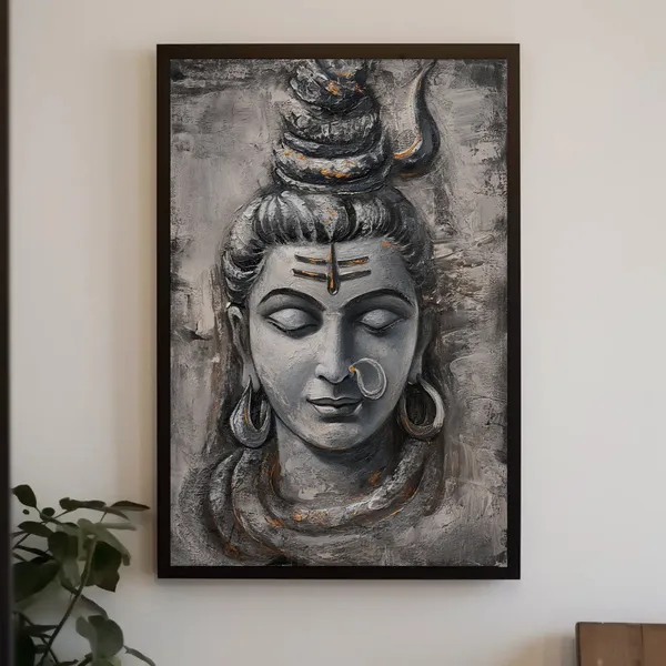 Shiva Hindu God Art Print, Indian Spiritual Decor