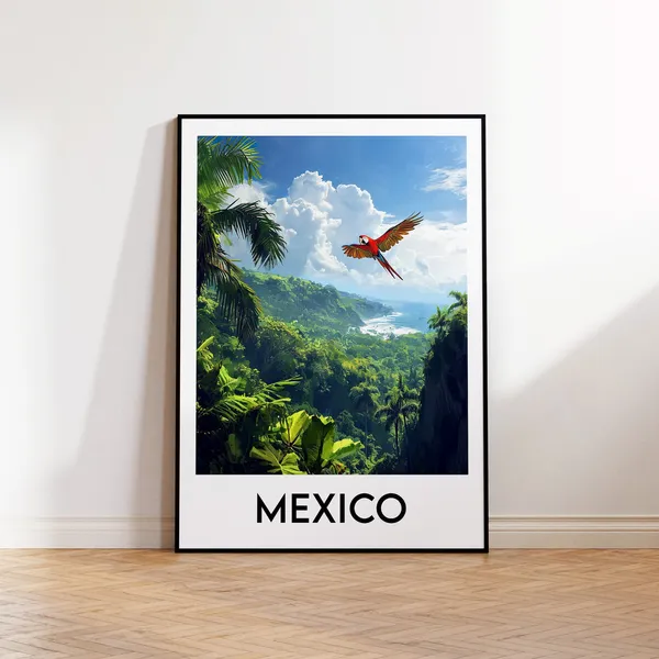 Mexico Illustration Travel Poster