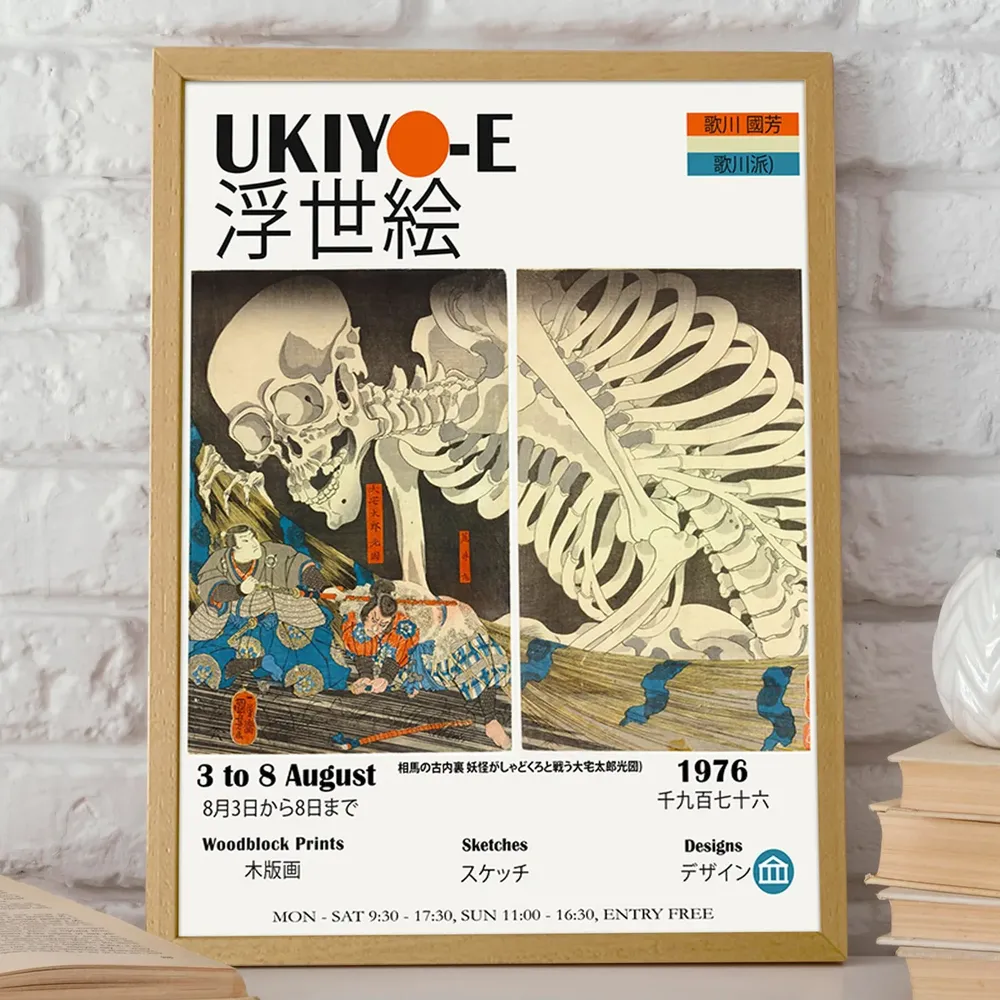 Utagawa Takiyasha Skeleton Ukiyo-E Art Print - Image 2