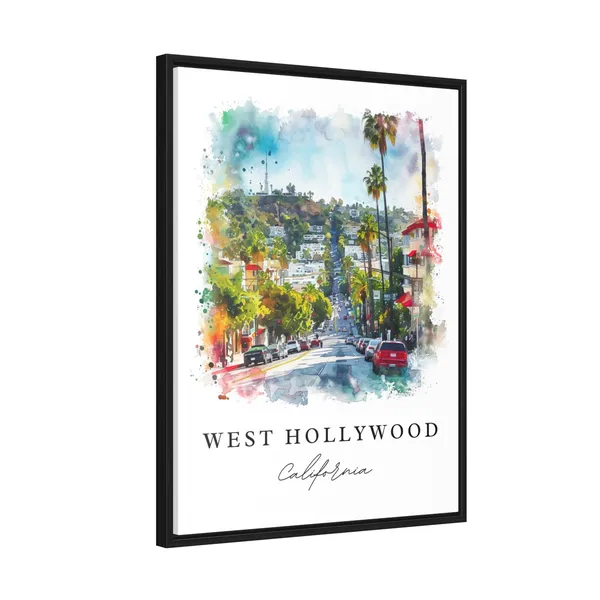 West Hollywood Los Angeles Travel Poster