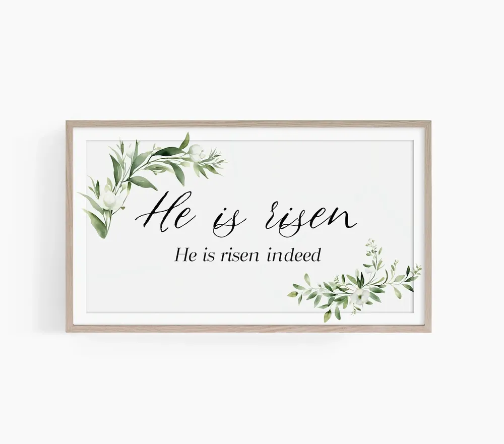 He Is Risen Easter TV Art Poster