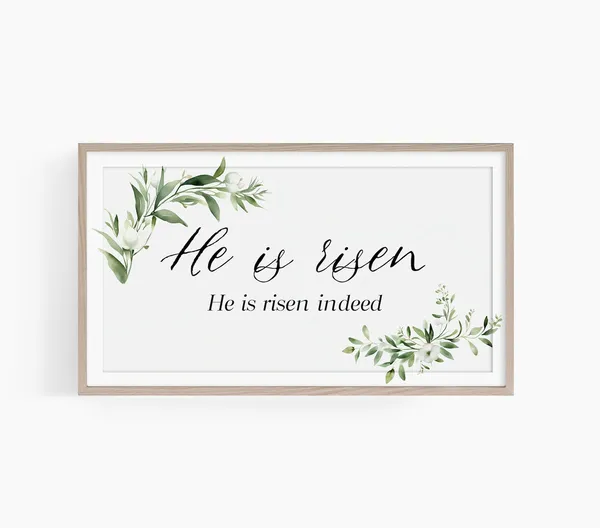 He Is Risen Easter TV Art Poster